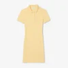 Slim-Fit-Stretch-Mini-Piqué-Poloshirt-Kleid für Damen