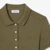 Slim-Fit-Stretch-Mini-Piqué-Poloshirt-Kleid für Damen