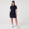 Slim-Fit-Stretch-Mini-Piqué-Poloshirt-Kleid für Damen