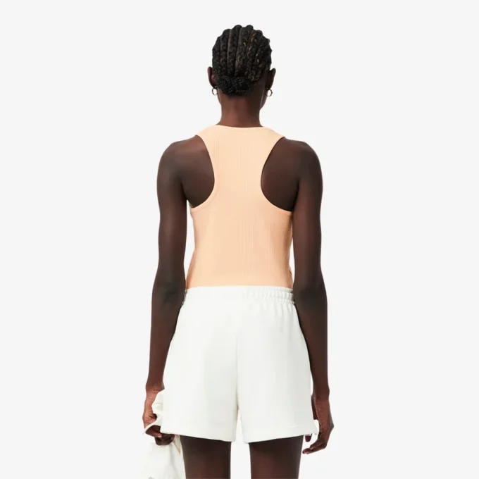 Slim Fit Tanktop aus gerippter Baumwolle