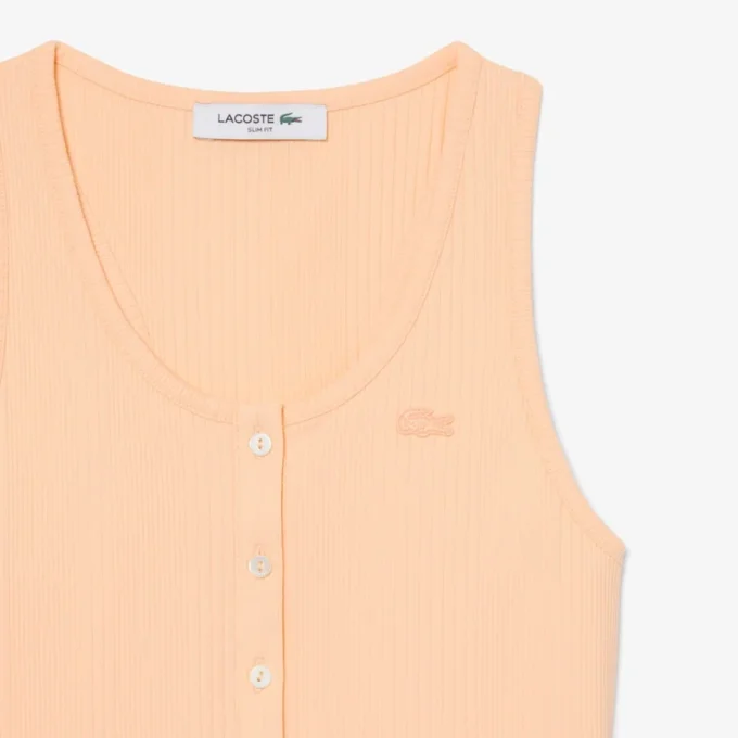 Slim Fit Tanktop aus gerippter Baumwolle