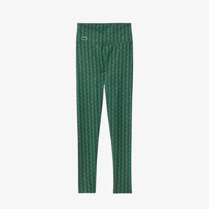 Sport-Leggings für Damen mit Monogramm-Print