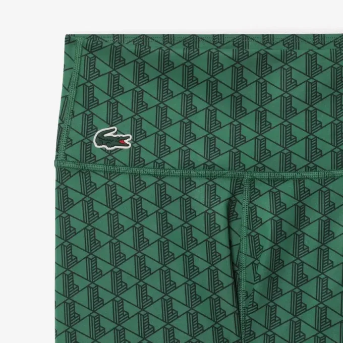 Sport-Leggings für Damen mit Monogramm-Print