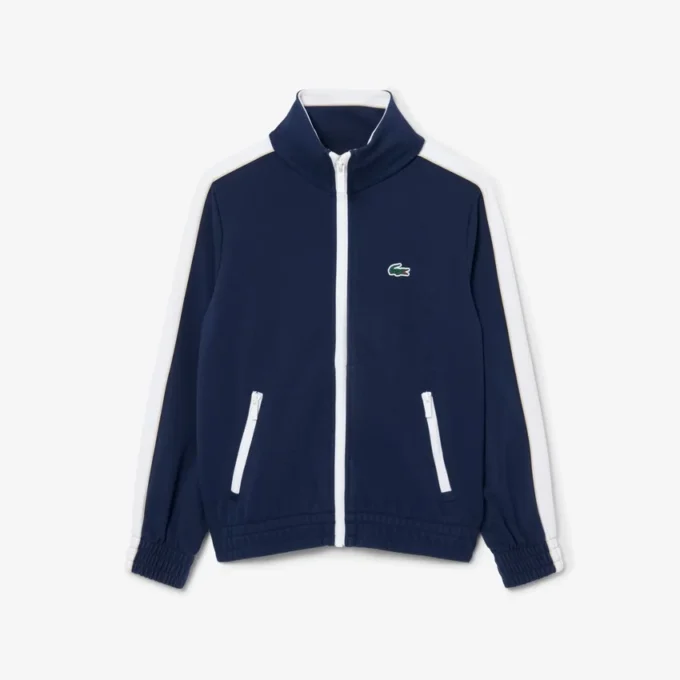 Sport-Sweatshirt aus Interlock-Piqué mit Reißverschluss