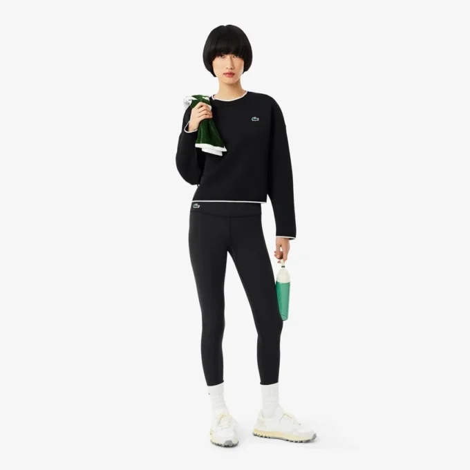 Sport-Sweatshirt für Damen mit Kontrastbesatz