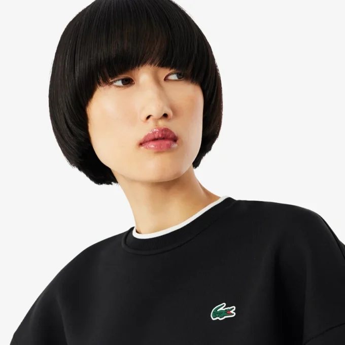 Sport-Sweatshirt für Damen mit Kontrastbesatz