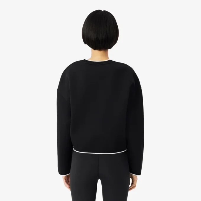 Sport-Sweatshirt für Damen mit Kontrastbesatz
