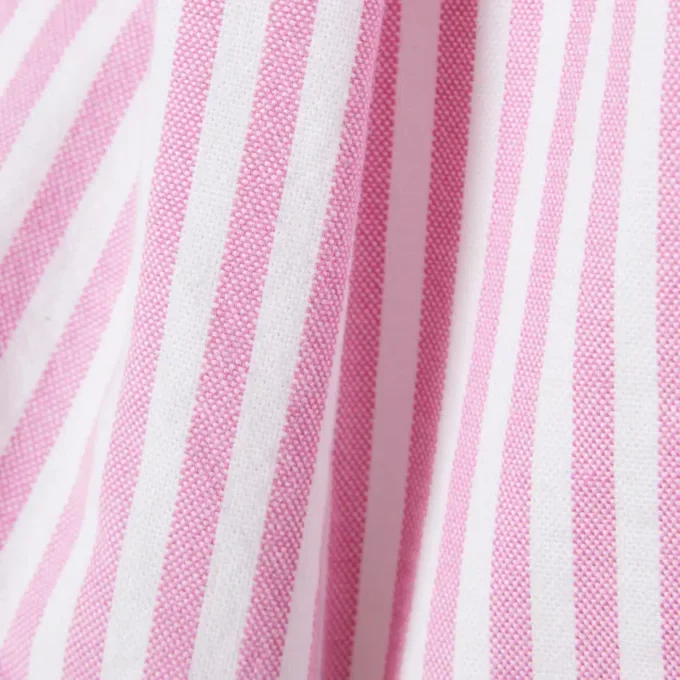 Stretch-Bermudashorts aus gestreiftem Oxford-Stoff