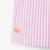 Stretch-Bermudashorts aus gestreiftem Oxford-Stoff
