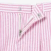 Stretch-Bermudashorts aus gestreiftem Oxford-Stoff