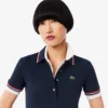 Stretch-Skaterkleid mit Poloshirt-Kragen für Damen