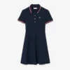 Stretch-Skaterkleid mit Poloshirt-Kragen für Damen