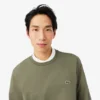 Sweatshirt aus Fleece mit Streifenbündchen