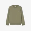 Sweatshirt aus Fleece mit Streifenbündchen
