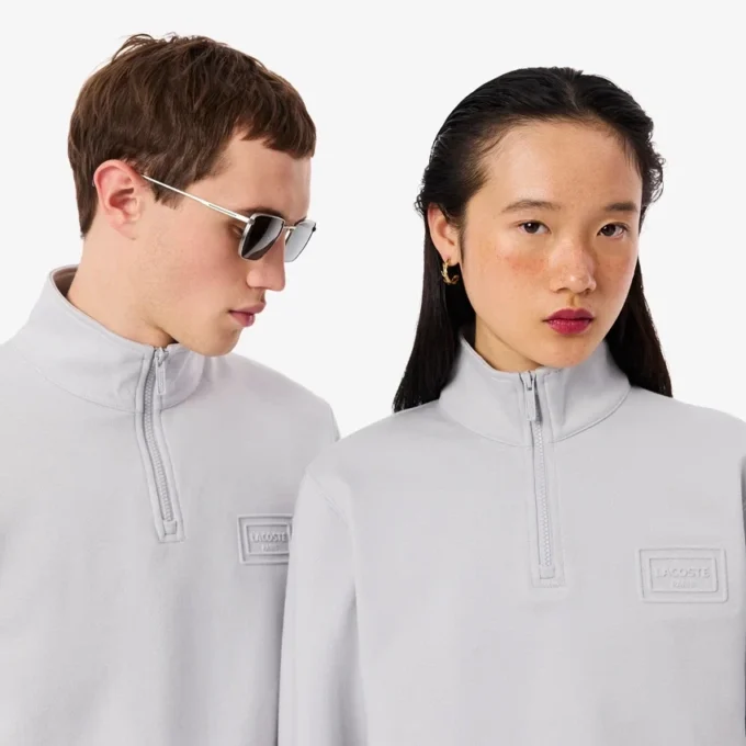 Sweatshirt mit hohem Kragen und Reißverschluss