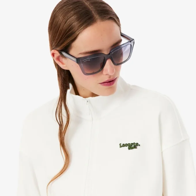 Sweatshirt mit Reißverschluss und Logo in lockerer Passform
