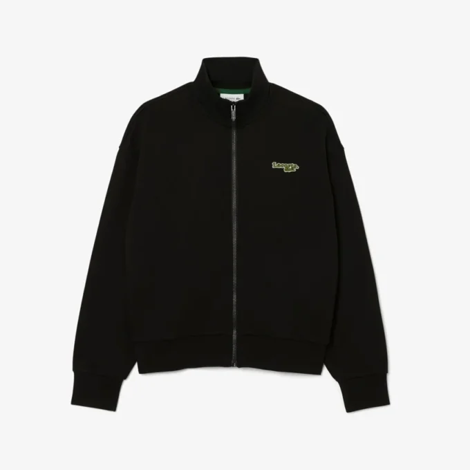Sweatshirt mit Reißverschluss und Logo in lockerer Passform