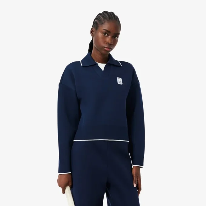 Tennis Heritage Polo-Kragen-Sweatshirt