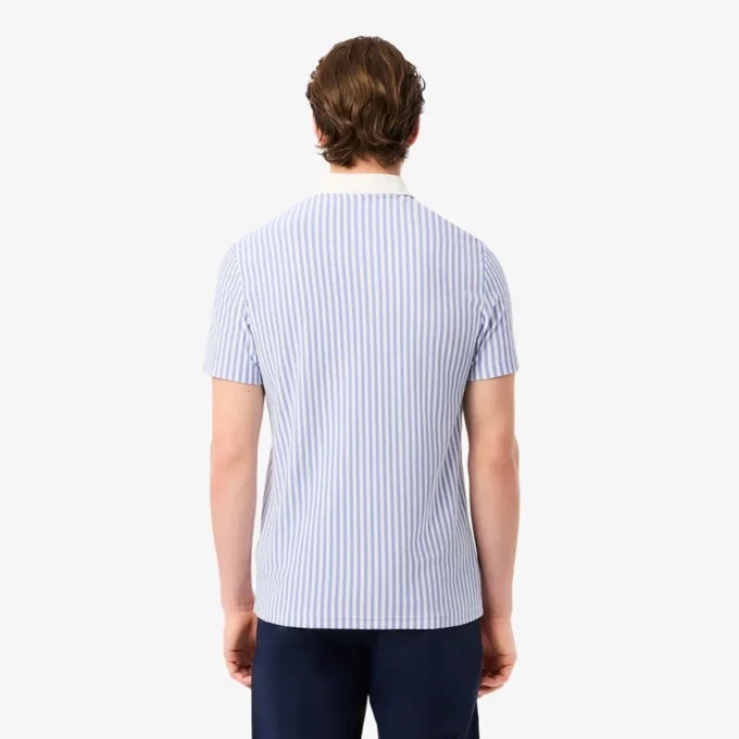 Thermoregulierendes gestreiftes Golf-Poloshirt für Herren