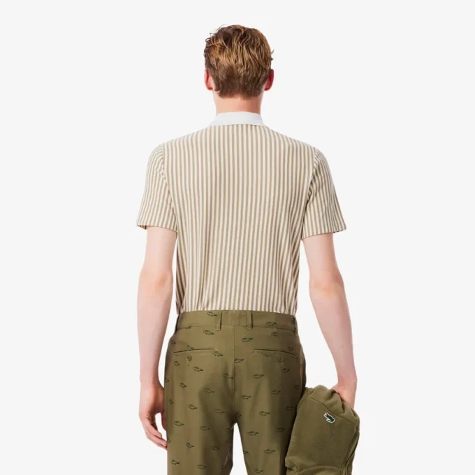 Thermoregulierendes gestreiftes Golf-Poloshirt für Herren