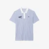 Thermoregulierendes gestreiftes Golf-Poloshirt für Herren
