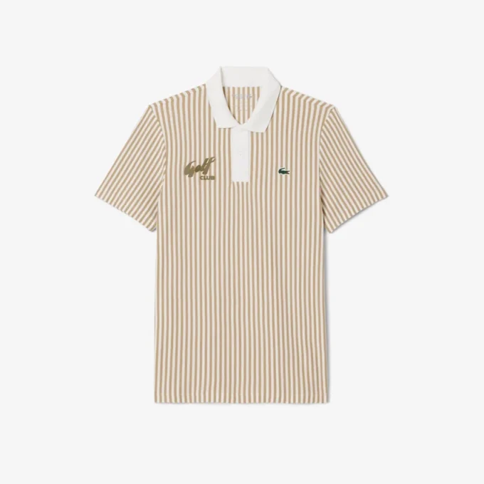 Thermoregulierendes gestreiftes Golf-Poloshirt für Herren