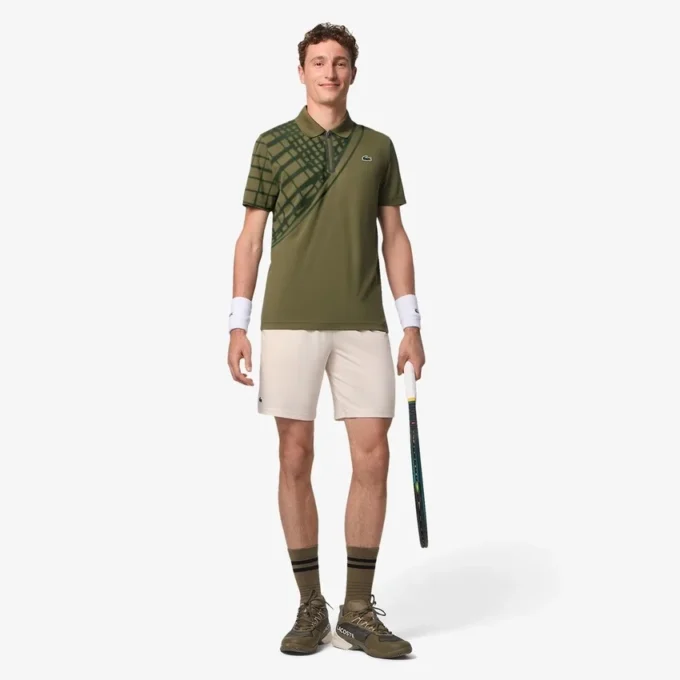 Ultra Dry Printed Slim Fit Tennis-Poloshirt für Herren