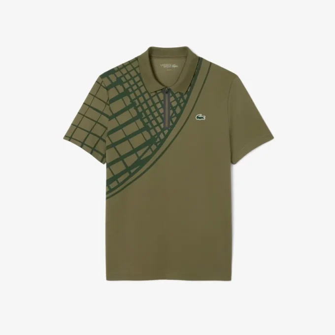 Ultra Dry Printed Slim Fit Tennis-Poloshirt für Herren
