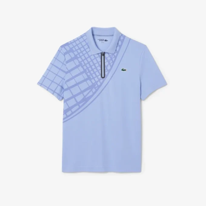 Ultra Dry Printed Slim Fit Tennis-Poloshirt für Herren