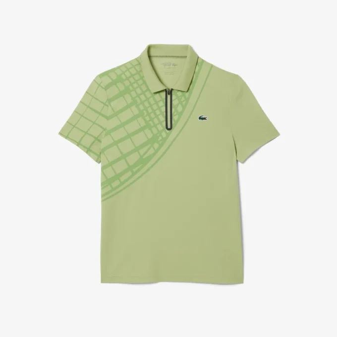 Ultra Dry Printed Slim Fit Tennis-Poloshirt für Herren