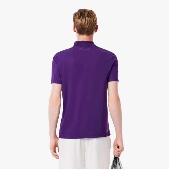 Ultra Dry Printed Slim Fit Tennis-Poloshirt für Herren