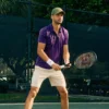Ultra Dry Printed Slim Fit Tennis-Poloshirt für Herren