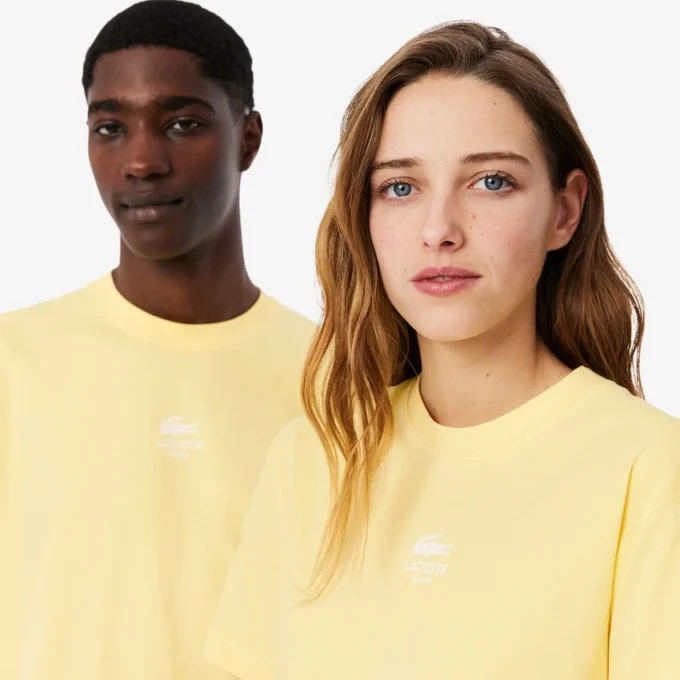 Unisex-Baumwoll-T-Shirt mit charakteristischem Print