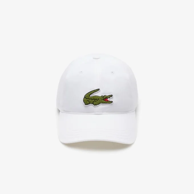 Unisex-Kappe aus Baumwolltwill mit Krokodil-Emblem