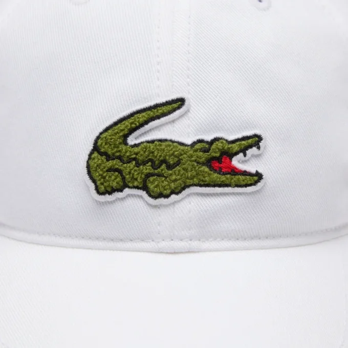 Unisex-Kappe aus Baumwolltwill mit Krokodil-Emblem