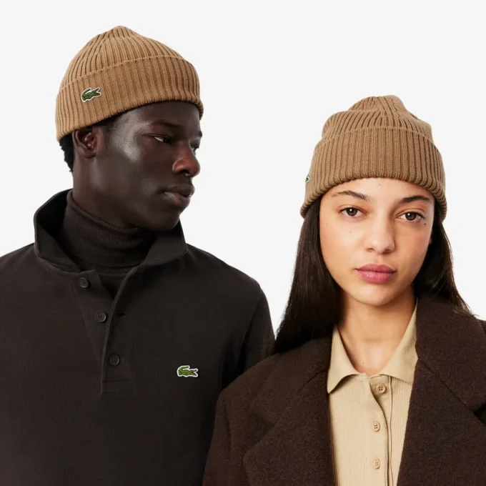 Unisex-Mütze aus gerippter, gebürsteter Wolle