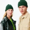 Unisex-Mütze aus gerippter, gebürsteter Wolle