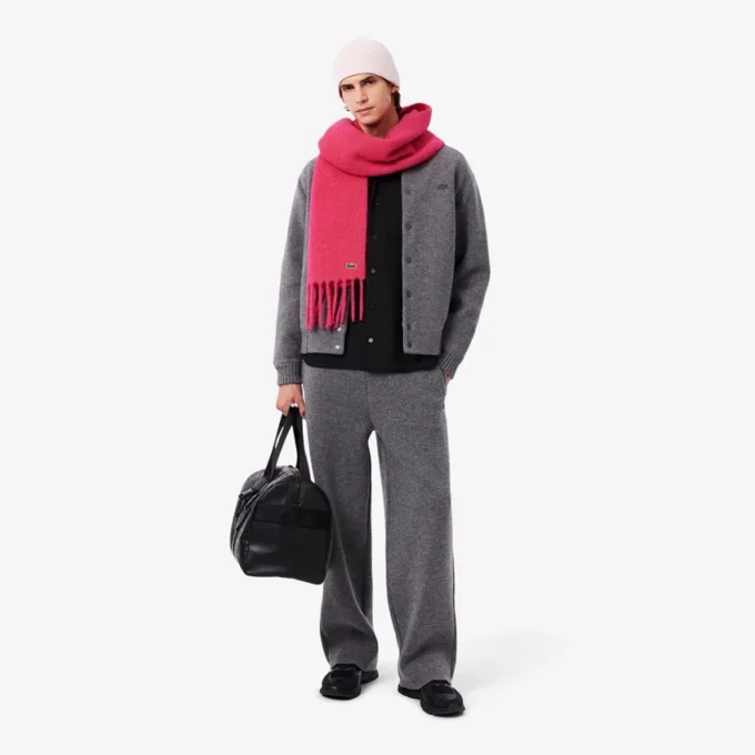 Unisex-Schal aus Alpaka-Wolle mit Fransen