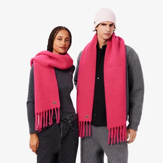 Unisex-Schal aus Alpaka-Wolle mit Fransen