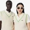 Unisex-Strickweste mit Häkeloptik
