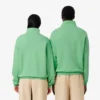 Unisex-Sweatshirt mit halbem Reißverschluss, lockerer Passform und Emblem-Akzent