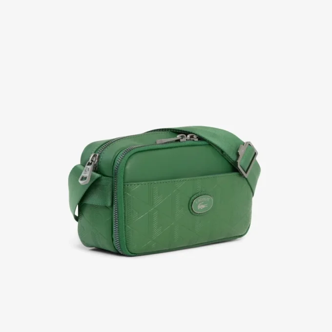 Vertikale Leder-Monogramm-Umhängetasche