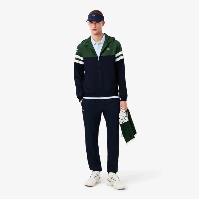 Wasserabweisende Herren-Tennisjacke mit Kapuze
