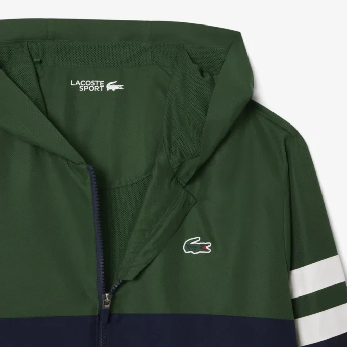 Wasserabweisende Herren-Tennisjacke mit Kapuze