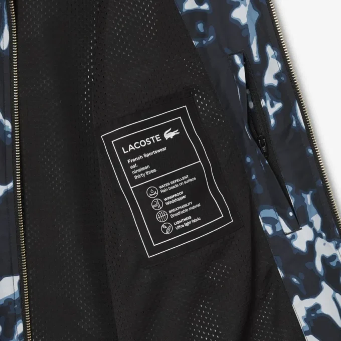 Wasserabweisende Windjacke für Herren mit Print-Motiv
