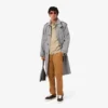 Wasserabweisender karierter Trenchcoat für Herren