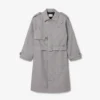 Wasserabweisender karierter Trenchcoat für Herren
