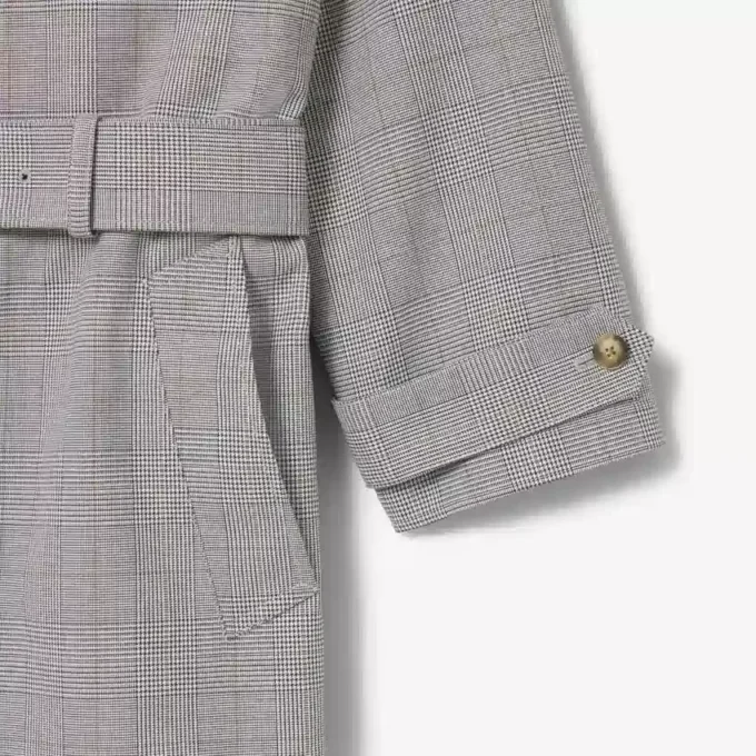 Wasserabweisender karierter Trenchcoat für Herren