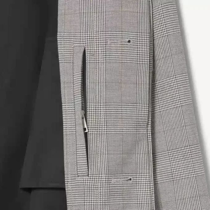 Wasserabweisender karierter Trenchcoat für Herren