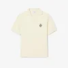 Weit geschnittenes Fleece-Poloshirt mit Emblem